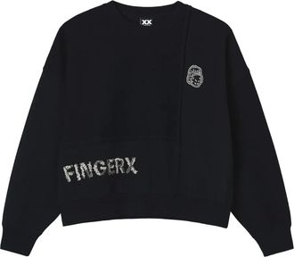 Fingercroxx Katoenen sweater - Zwart