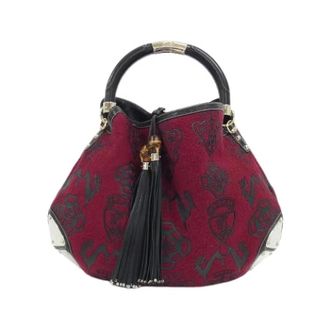 Gucci Pre-owned Handbags, female, Red, Size: ONE SIZE Pre-owned Wool Leather Shoulder Bag