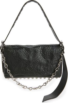 Alexander Wang Medium Ricco Crushed Leather Shoulder Bag in Black at Nordstrom