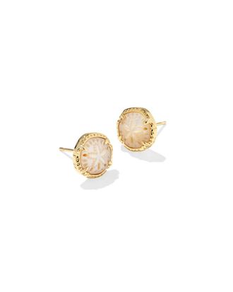 Kendra Scott Womens Sand Dollar Stud Earrings In Gold