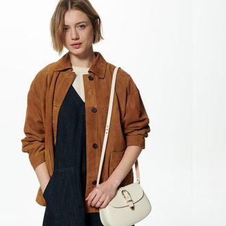 La Redoute Collections Jas in geitenleer, knoopsluiting