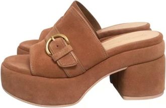 Gianvito Rossi Heeled Mules - Dames - Schoenen - Beige - Maat: 39 1/2 EU