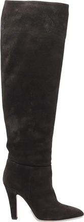 PARIS TEXAS 10mm Elsa pointed-toe suede boots - women - Calf Suede/Calf Leather/Calf Leather - 37.5 - Brown