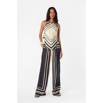 Nicholas Skye Top in Ivory Black Scarf Print at Nordstrom, Size X-Large