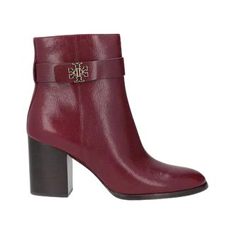 Tory Burch Turnlock Laars met Hak - Dames - Schoenen - Rood - Maat: 41 EU Leer