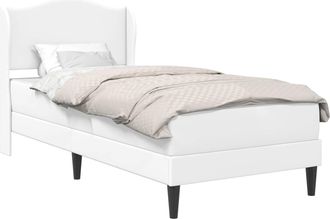 vidaXL Struttura Del Letto Con Testiera Bianco 90 X 200 Cm Similpelle Vidaxl