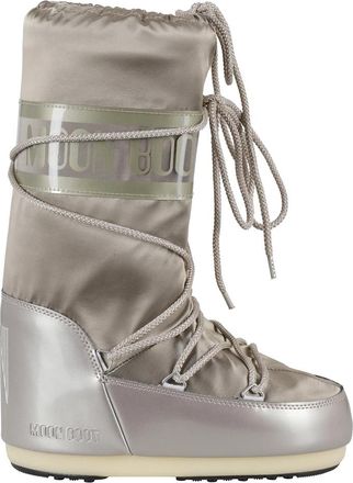 Moon Boot Platinum Satin Icon Glance Laars - Dames - Winterlaarzen - Grijs - 39 EU - Polyester - Schoenen
