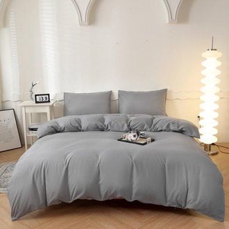 OEM Juego De Funda N&oacute;rdica Con 2 Fundas De Almohada 48 X 74 Cm, Juego Cama 180 X 220 Cm, Juego Funda N&oacute;rdica Microfibra Suave Cepillada, Azul Oscuro