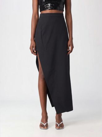Vivienne Westwood Gonna midi asimmetrica in lana vergine a vita alta
