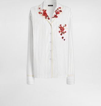 Dolce & Gabbana Striped Poplin Shirt - Woman Shirts And Tops Multi-colored 38