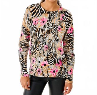 Lilly Pulitzer Salima Sweater In Rutabaga Elm Morocco
