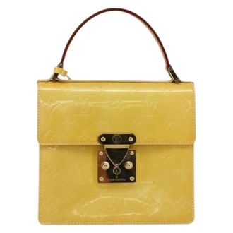 Louis Vuitton Pre-owned Leren Handtas - Dames - Pre-owned - Geel - Maat: ONE Size Leer