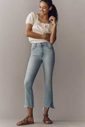 Mother Insider High-Rise Crop Straight Step Jeans