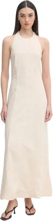Gaud&igrave; Dames, Jurken, Beige, Maat: XS Linnen