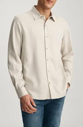 Mavi Regular Fit Button-Up Shirt in Silver Birch at Nordstrom, Size Large