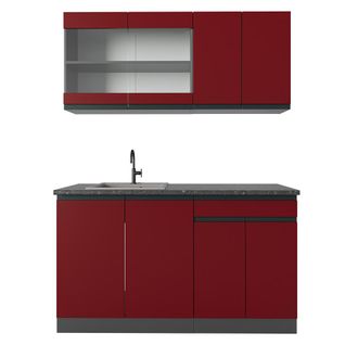 Vicco Cocina Vers&aacute;til R-line, Rojo/antracita, 140 Cm, Et Antracita