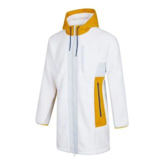 adidas stitiching hooded coat White Yellow H39286