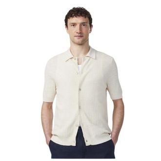 Nn.07 Short Sleeve Shirts, male, Gray, Size: M Short-sleeved buttoned polo shirt