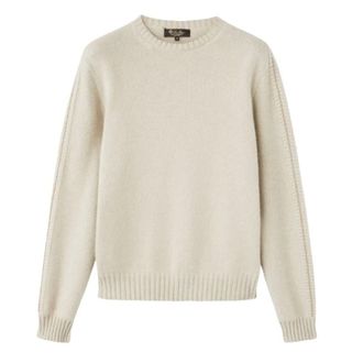 Loro Piana Cervatto Crewneck - Heren - Truien - Beige - Maat: XL Kasjmier