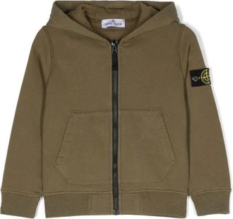 Stone Island Kids Sweatshirts, male, Green, 10 Y, Stylish Winter Coats Collection