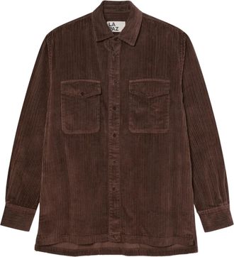 La Paz Aguiar Overshirt - Heren - Casual Overhemden - Bruin - S - Katoen - Overhemden