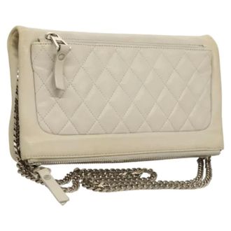 Jimmy Choo London Tweedehands leren schoudertassen - Dames - Pre-owned - Grijs - Maat: ONE Size Leer