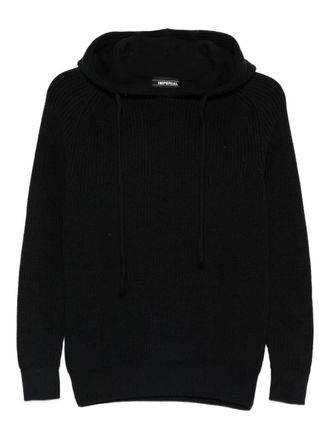 Imperial drawstring-detail hoodie - Black