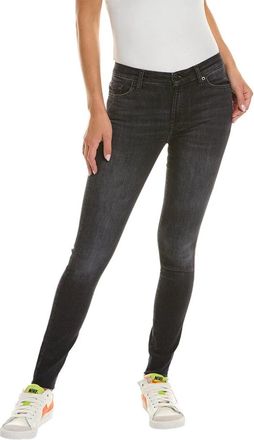 7 For All Mankind 7 for All Mankind Savage Super Jeans Womens Gray Raw Hem Skinny Leg FROG192
