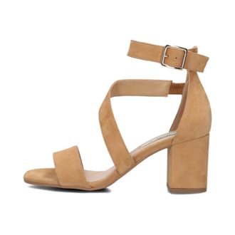 Notre-V Schoenen, Dames, Bruin, 40 EU, Leer, Sandalen met hoge hak