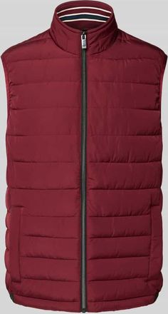 Christian Berg Steppweste mit Eingrifftaschen in Dunkelrot, Größe 3XL