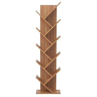 Mobili Rebecca Estanter&iacute;a para libros con 10 estantes en mdf color roble marr&oacute;n