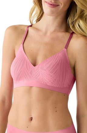 True & Co. Lace Triangle Bralette in Wild Rose at Nordstrom, Size X-Large