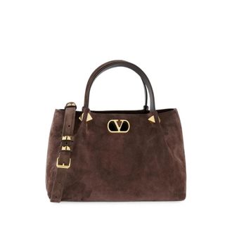 Valentino Garavani Small Shopping Bag In Soft Suede