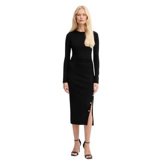 Elisabetta Franchi Dames, Jurken, Zwart, Maat: XS Leer