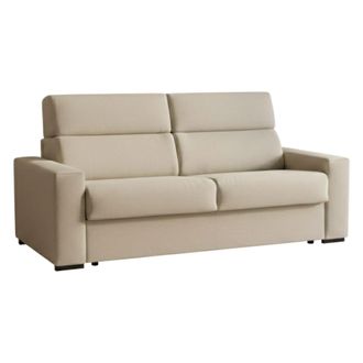 Dmora Sof&aacute; Fijo 3 Plazas Ozegna, Desenfundable, Lavable Hecho En Italia, Brazos, 220x95 Cm Beige