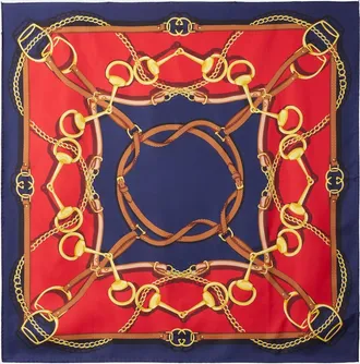Gucci Printed reversible silk twill scarf