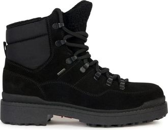 Geox Nevegal ABX Enkellaarzen voor dames - Dames - Veterlaarzen - Zwart - 38 EU - Polyester - Schoenen