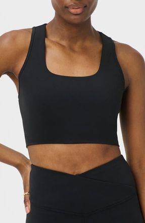 Sweaty Betty All Day Wrap Longline Sports Bra in Black at Nordstrom, Size X-Small