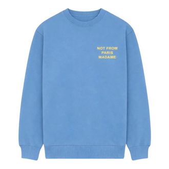Dr&ocirc;le de Monsieur Sweatshirts, male, Blue, Size: M Le Sweatshirt Slogan