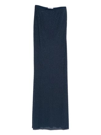 Rebecca Vallance embellished skirt - women - Nylon/Elastane/Rayon/Nylon/Elastane - 10 - Blue