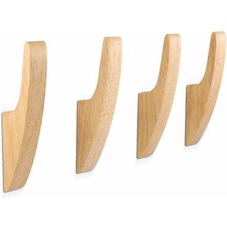 OEM Juego De 4 Ganchos Y Perchas Para El Hogar, Perchero De Pared De Madera, Ganchos De Pared De Madera Vintage Multifuncionales, Gancho Para Ba&ntilde;o, Gancho
