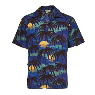 Dr&ocirc;le de Monsieur Palm Vintage Collar Casual Shirt