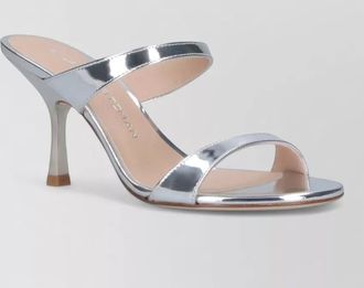 Stuart Weitzman Nudist 85 metallic leather mules