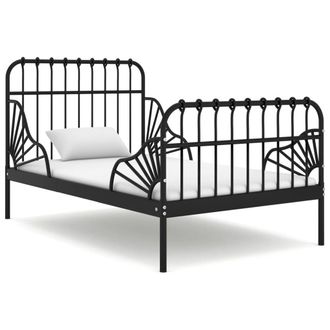 Berkfield Home Extendable Bed Frame Black Metal 80x130/200 cm