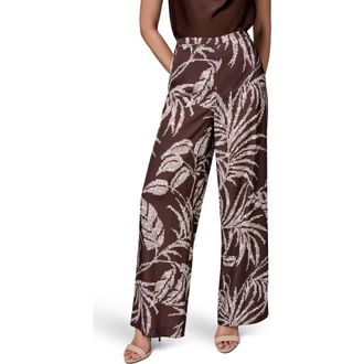 DKNY Print Wide Leg Pants in Canyon Multi at Nordstrom, Size X-Small