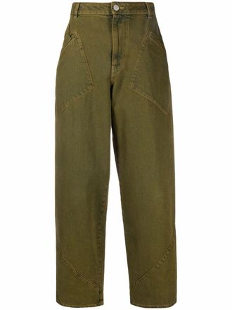 Alberta Ferretti Jeans a gamba ampia - Verde