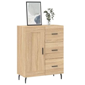 Berkfield Home Sideboard Sonoma Oak 69.5x34x90 cm Engineered Wood in Tan
