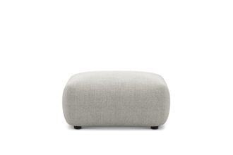 Castlery Auburn Ottoman Customized, Performance Classic Twill, Medium Grey, Spill Resistant, Modular for Ottomans