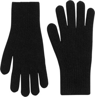 Toteme Cashmere Handschoenen - Dames - Handschoenen - Zwart - ONE Size - Kasjmier - Accessoires