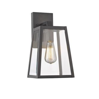 Chloe Lighting LEODEGRANCE Transitional 1 Light Black Outdoor Wall Sconce 14 Height